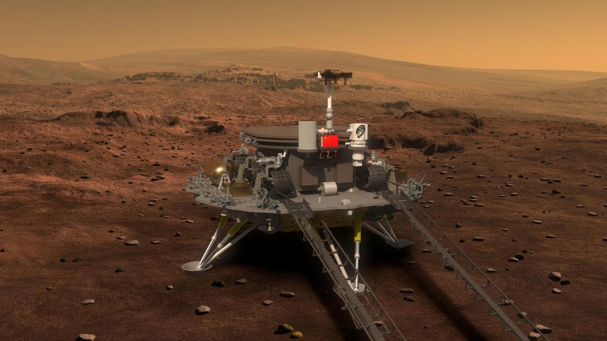 China aterrizó en Marte a Zhurong, su robot teleguiado que explorará el planeta rojo