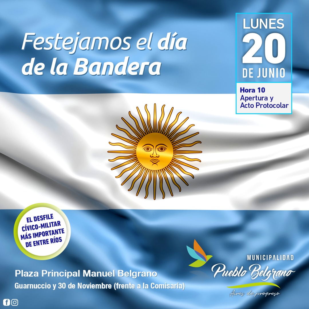 Pueblo Belgrano reedita el Festejo Popular del Día de la Bandera