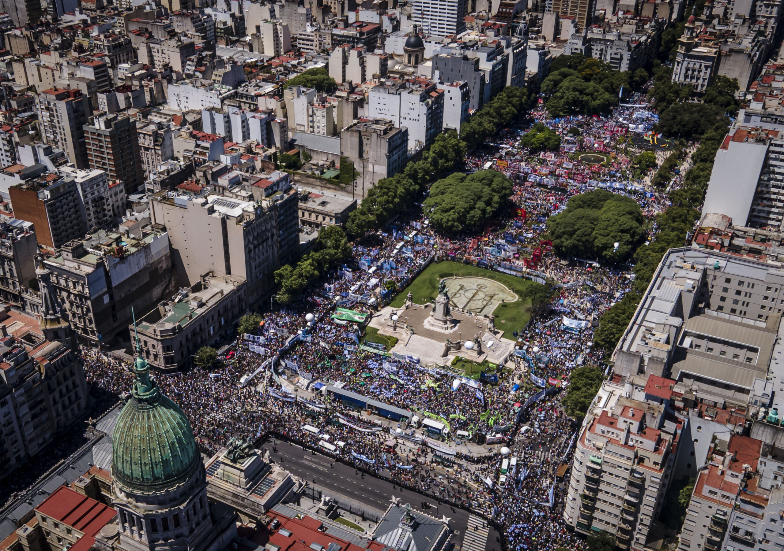 La CGT inició este jueves el tercer paro general contra el gobierno de Javier Milei