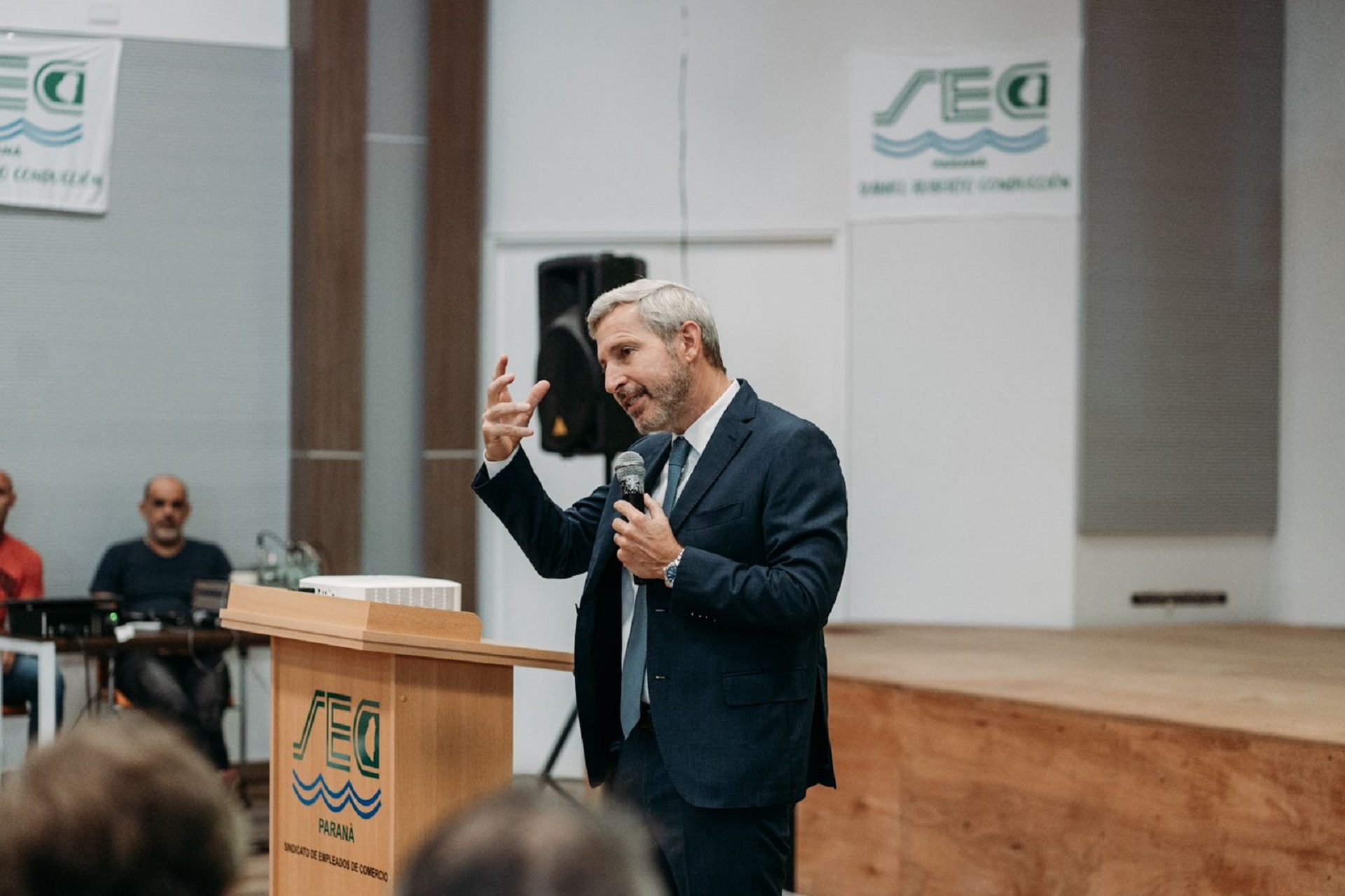 “Vamos a defender la caja de jubilaciones y el 82 % móvil”, dijo Frigerio
