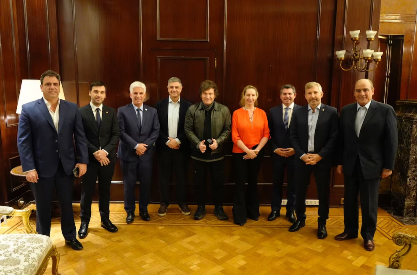 Frigerio y sus pares del PRO se reunieron con Milei para tratar Ley Bases, Presupuesto y cajas previsionales