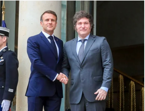 Milei comparte una cena con Macron en Olivos para dar inicio a la visita del mandatario francés a Argentina