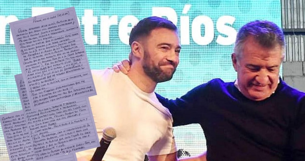 “El Pato no tiene ningún privilegio”, afirmó Mauro Urribarri y publicó una carta del padre