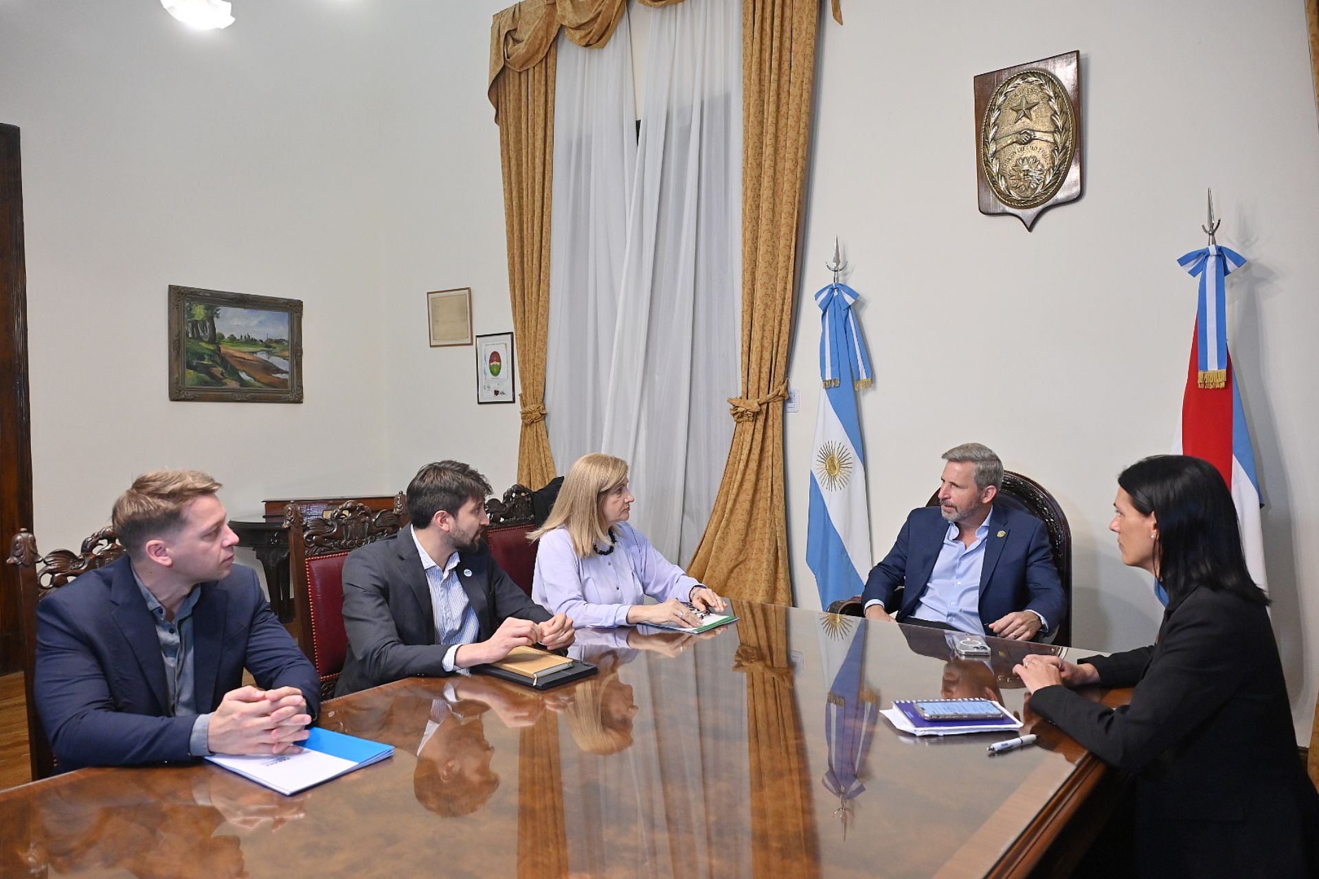 El saneamiento ambiental de Paraná, eje de la reunión entre Frigerio y Romero