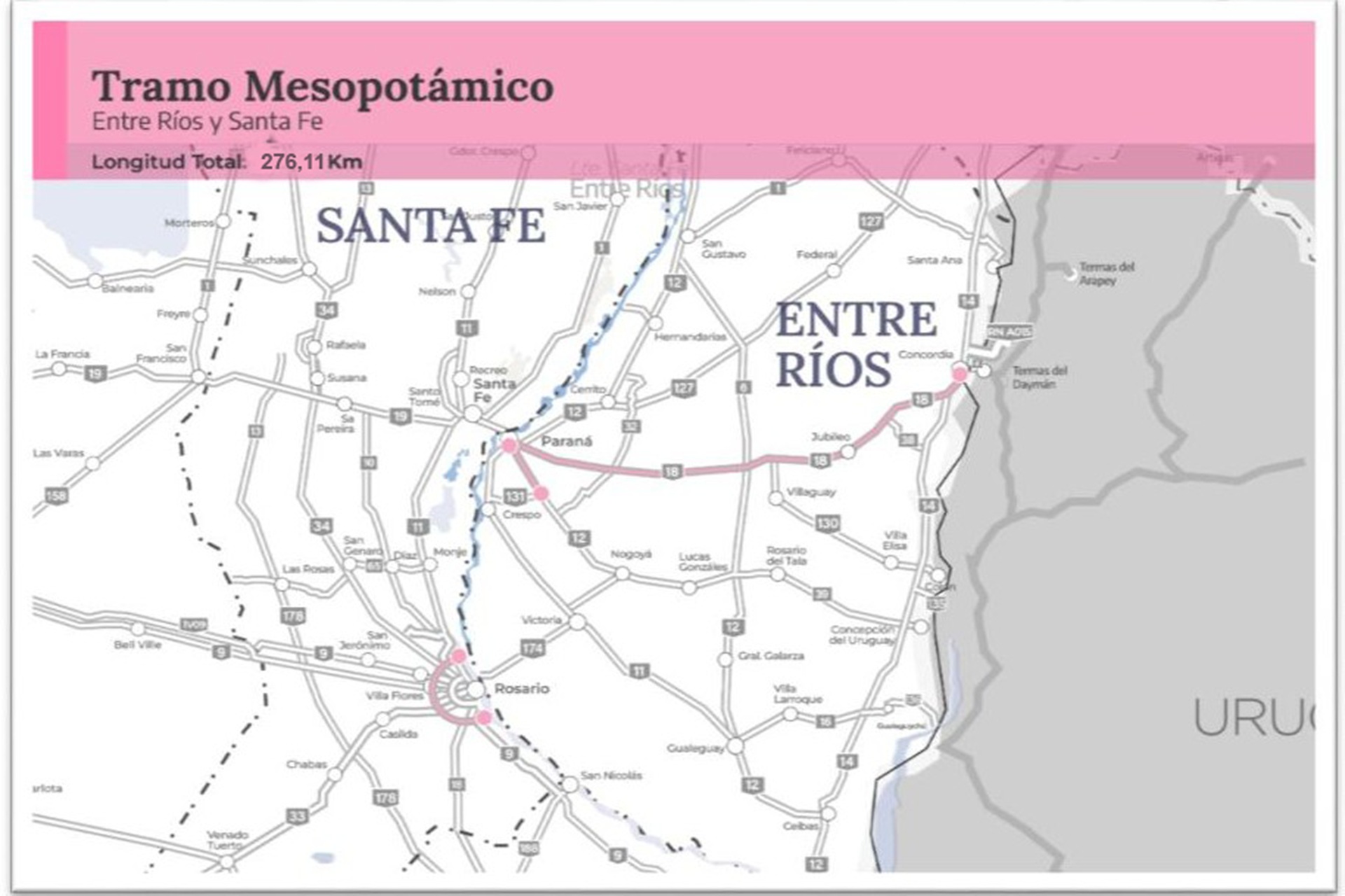 Concesión de rutas 12 y 18: para Frigerio es “un avance clave para completar obras largamente postergadas”